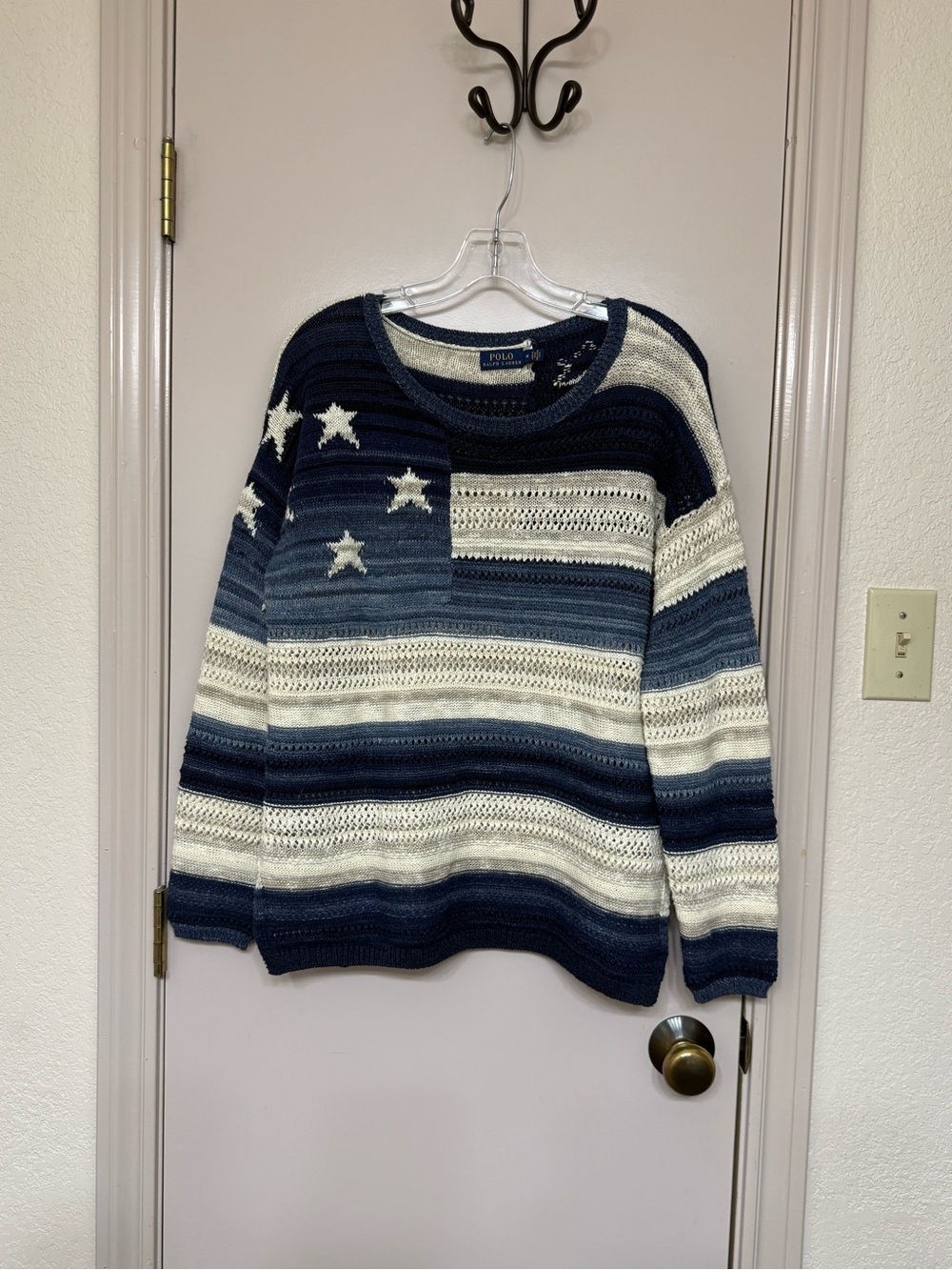 Polo by Ralph Lauren Navy & Cream Star-Striped Crewneck Sweater